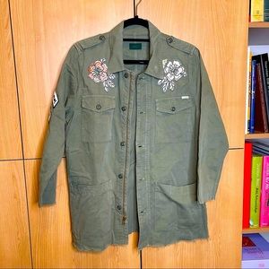 MOTHER Denim utility embellished jacket